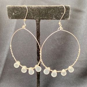 Crystal hoops earrings